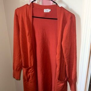 Terracota/orange cardigan
